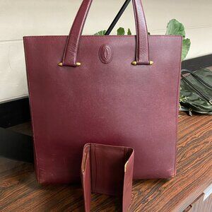 Cartier Burgundy Shoulder Bag